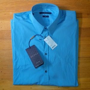 Gucci Men's Slim Size 16 Collar Shirt